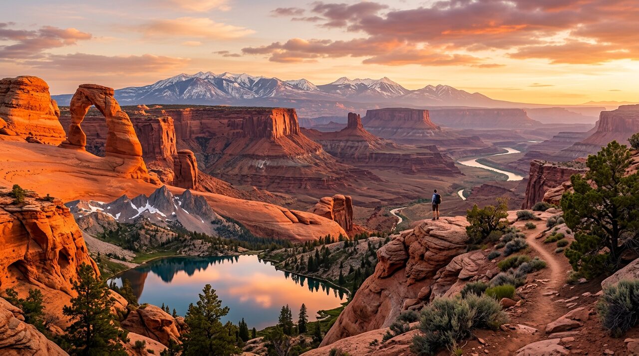 Red rock landscape in a Utah national park