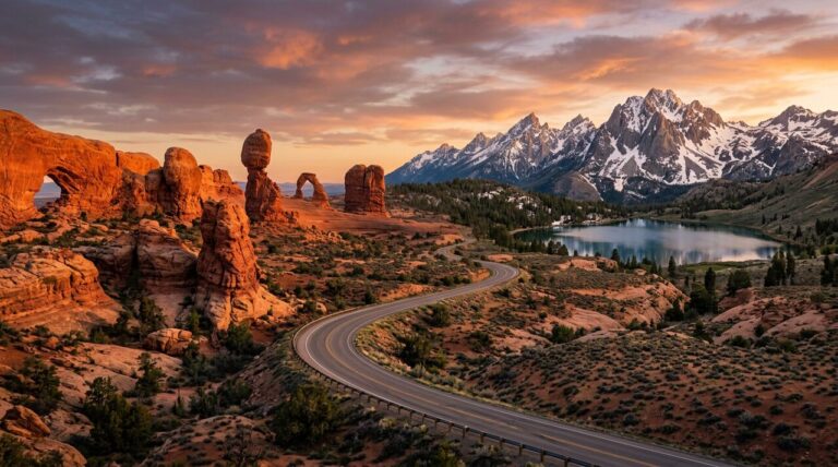 how far is arches national park from salt lake city