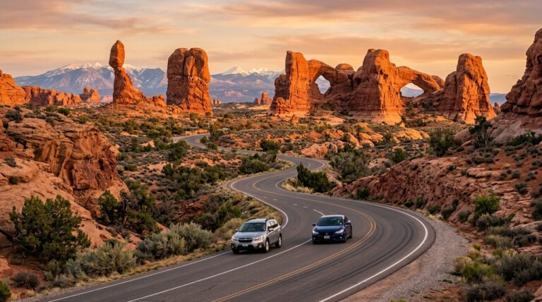 can you drive through arches national park