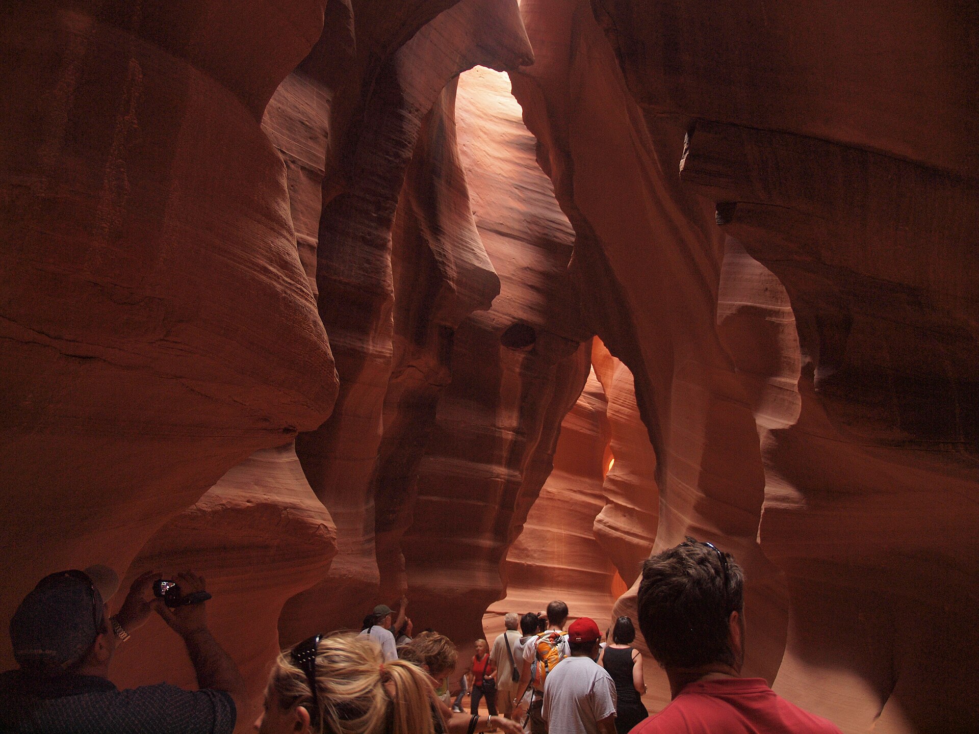 Sandstone walls of Antelope Canyon near Page, Arizona