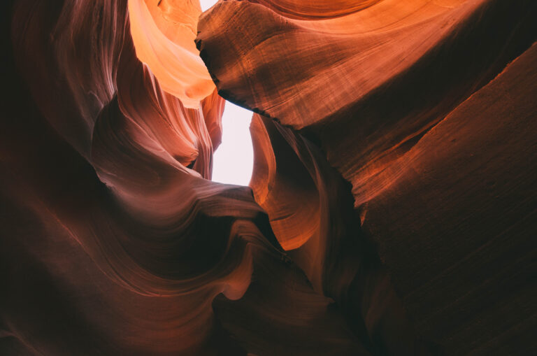Light beams in Lower Antelope Canyon near Page, Arizona