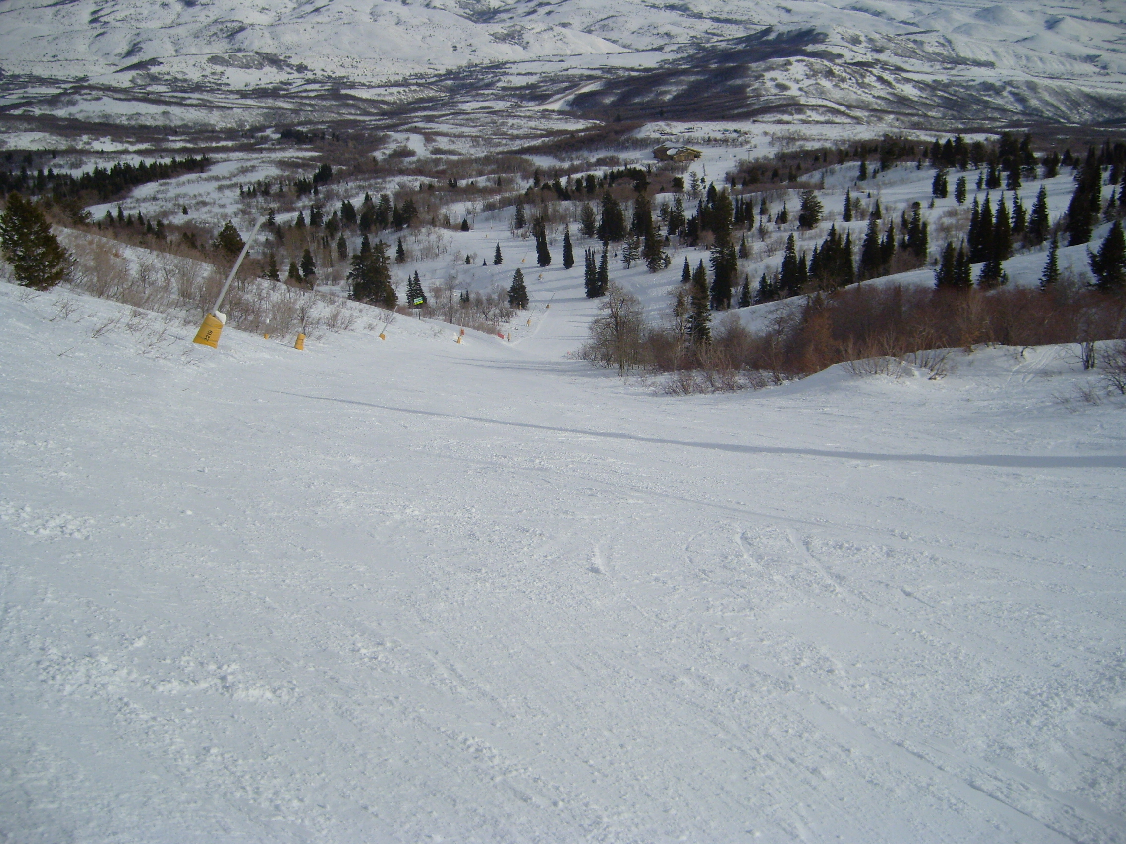 Snowbasin ski resort near Ogden, Utah with mountain terrain