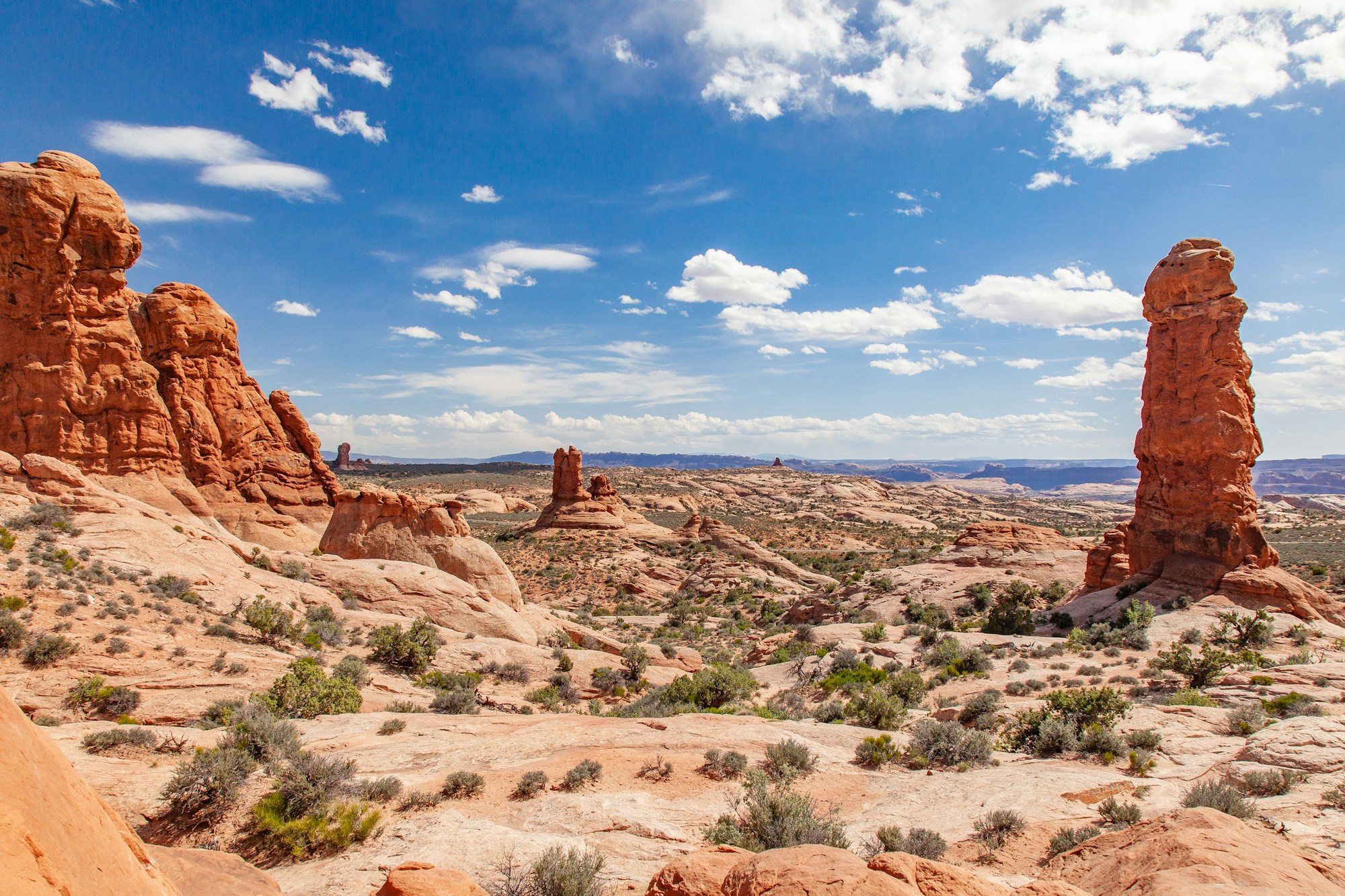 Balanced Rock along the scenic drive in Arches National Park, Utah